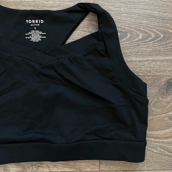 Torrid Active Black Wireless Non Padded Sports Athletic Bra Size 1 - Picture 4 of 16